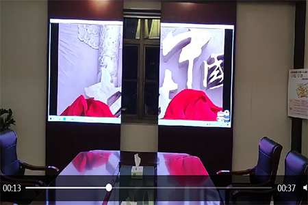 上海某政府部門雙開室內led小間距顯示屏